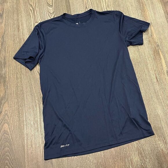 NWOT Nike Dri-Fit NFL Mens T-Shirt Crewneck Short Sleeve Athletic Fit Navy Sz S - Picture 1 of 5